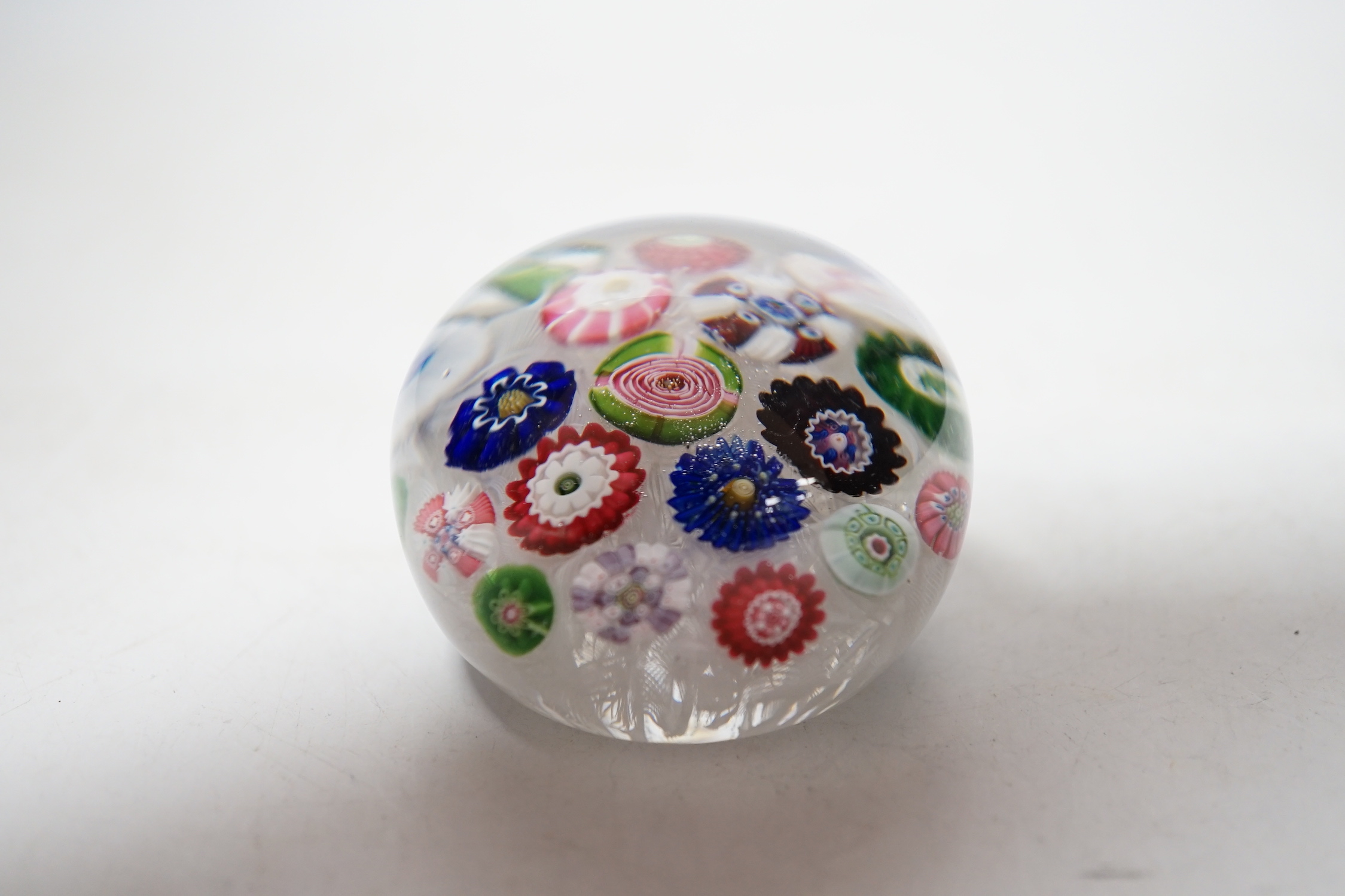 A Clichy millefiori paperweight, 5cm in diameter